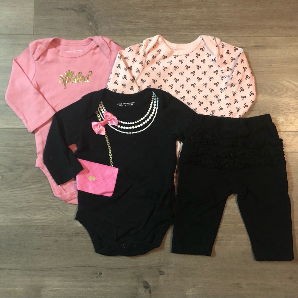 The Children’s Place Onesies and Leggings 0-3 Mo